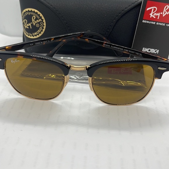 BNIB Ray ban 3016 Club master tortoise/brown NON Polarized Unisex sunglass - Picture 6 of 7